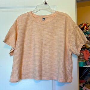 Old Navy Peach Textured Crop Top